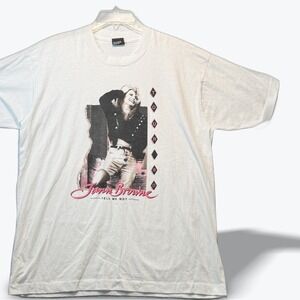 Vintage 1990 Jann Browne Tell Me Why Tour Shirt XL Screen Stars Single Stitch